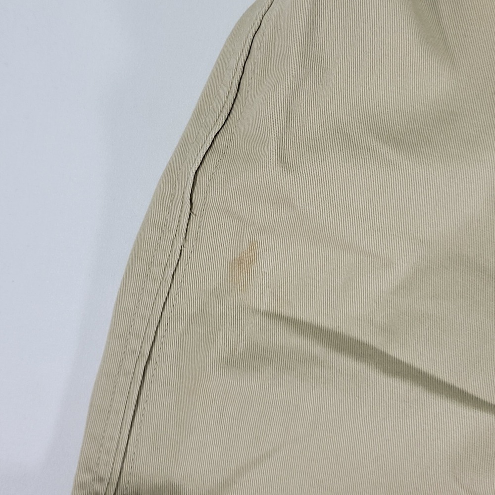 Perry Ellis Men's Khaki Pants Flat Front Beige Cotton Twill Size 38 x 32 NEW - Picture 11 of 11
